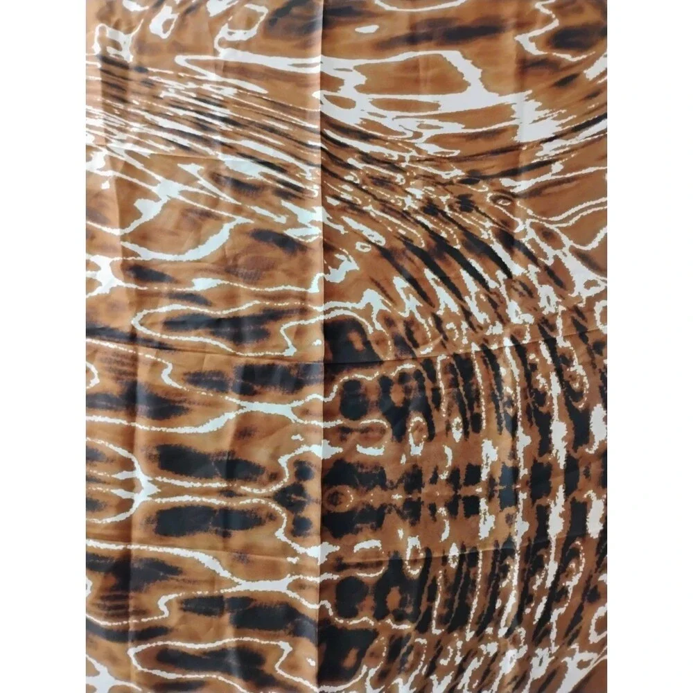 Ivanka Trump Brown & Black Abstract Square Scarf 35